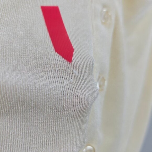 With Jean XS Mini Buttercream Dress Button Front Collared Ruched Bodycon Slinky - Picture 2 of 11